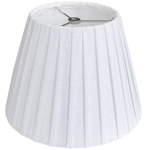 TOOTOO STAR small white pleated linen lamp shade with bell shape for cozy lighting.