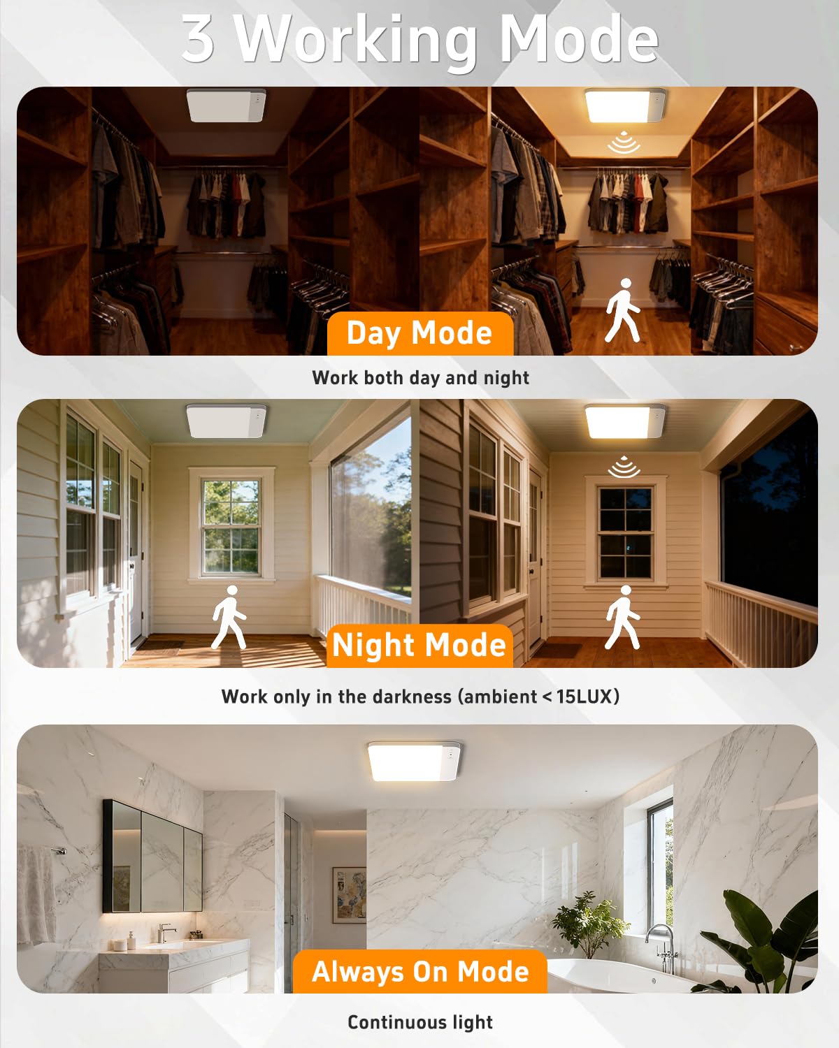 TOOWELL adjustable color temperature for ambiance between warm and cool