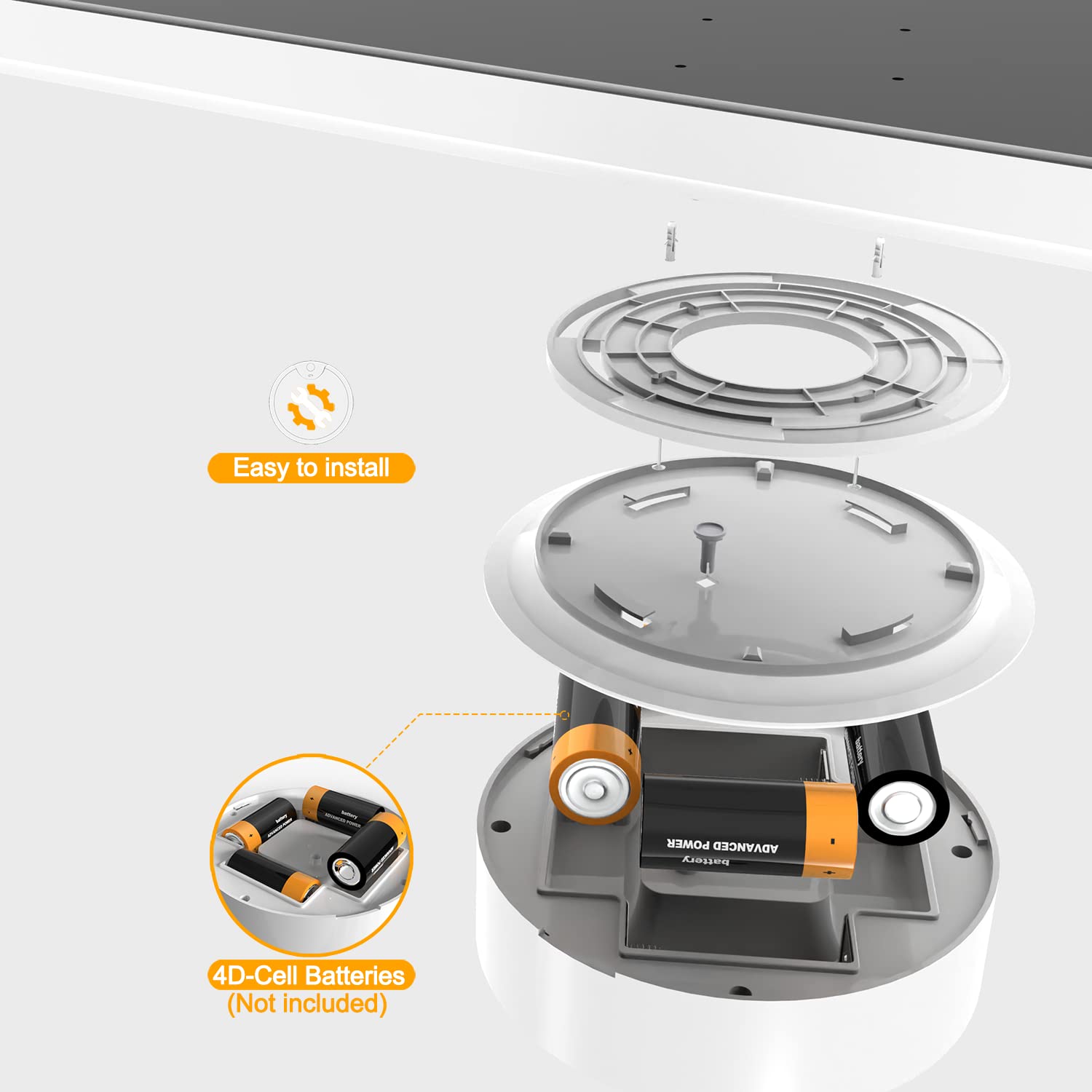 TOOWELL frosted diffuser softens brightness for comfortable nighttime visibility