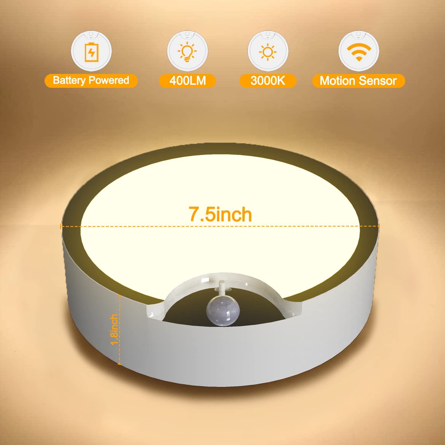 TOOWELL motion light on stairway activates when you enter for safer navigation