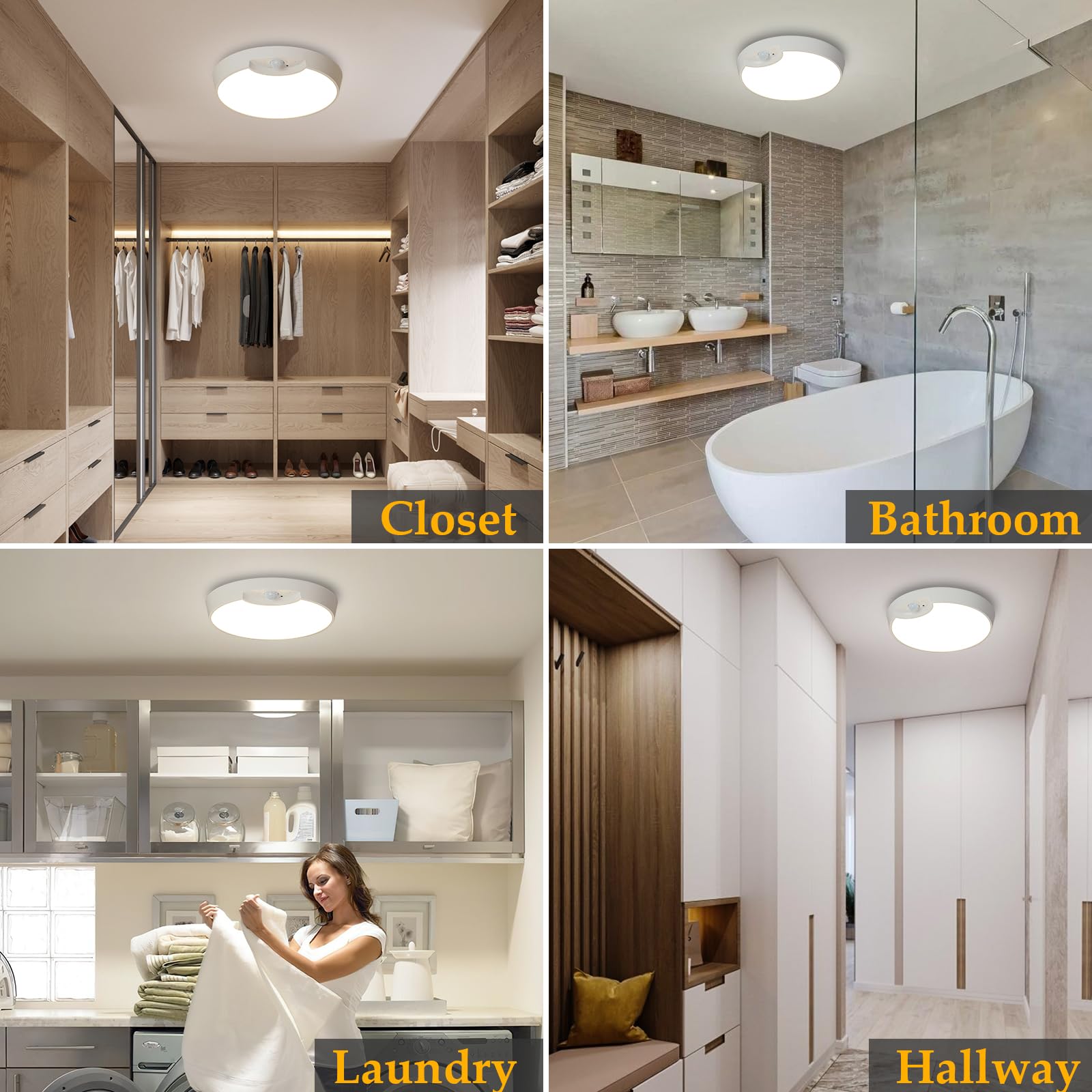 TOOWELL motion sensor auto-on off in a hallway at night