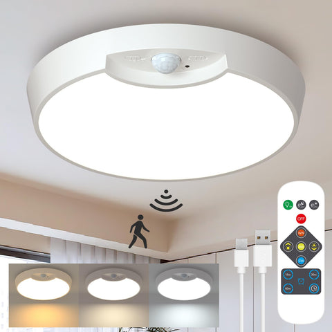 TOOWELL rechargeable motion sensor light with remote lighting a closet