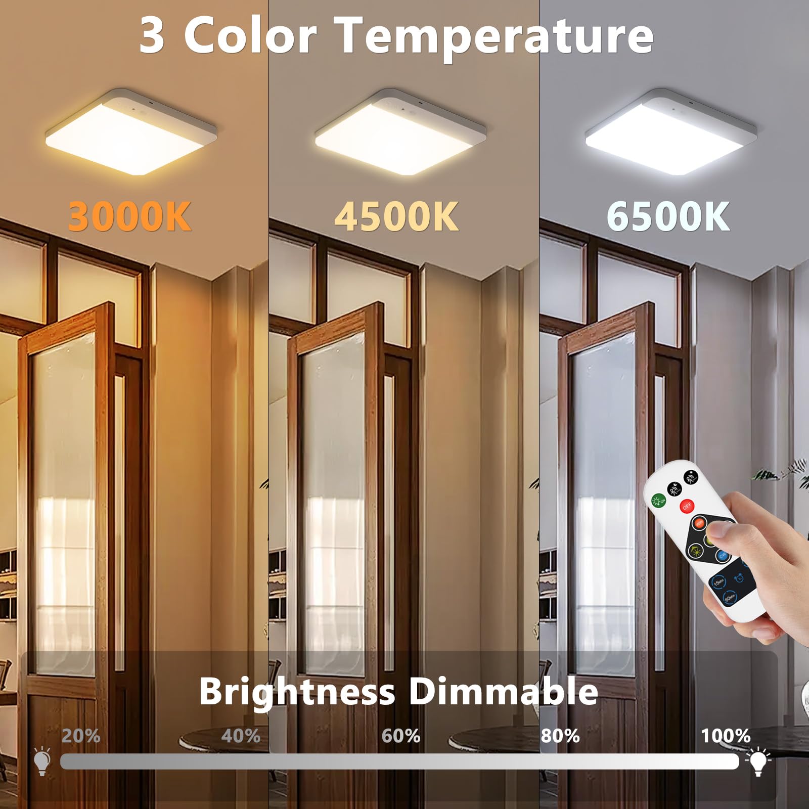 TOOWELL remote-controlled ceiling light enabling convenient operation from a distance