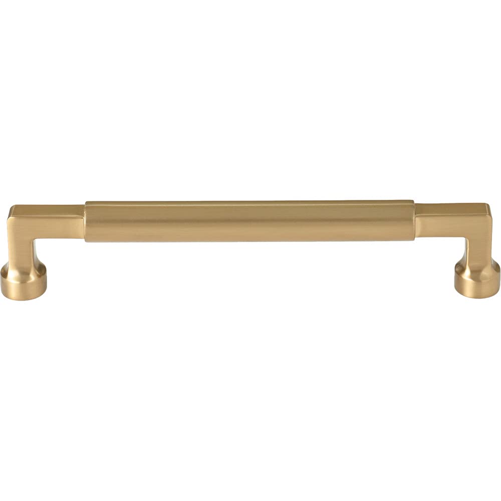 Top Knobs Cumberland pull honey bronze closeup emphasizes durable finish for daily cabinet use