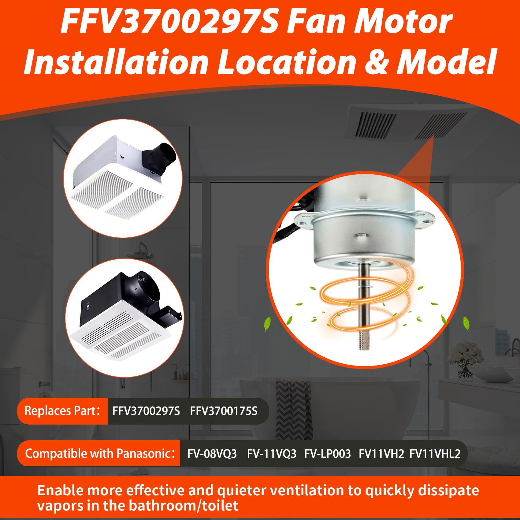 Top Pathfindr FFV3700297S motor back with two-pin plug for simple wiring