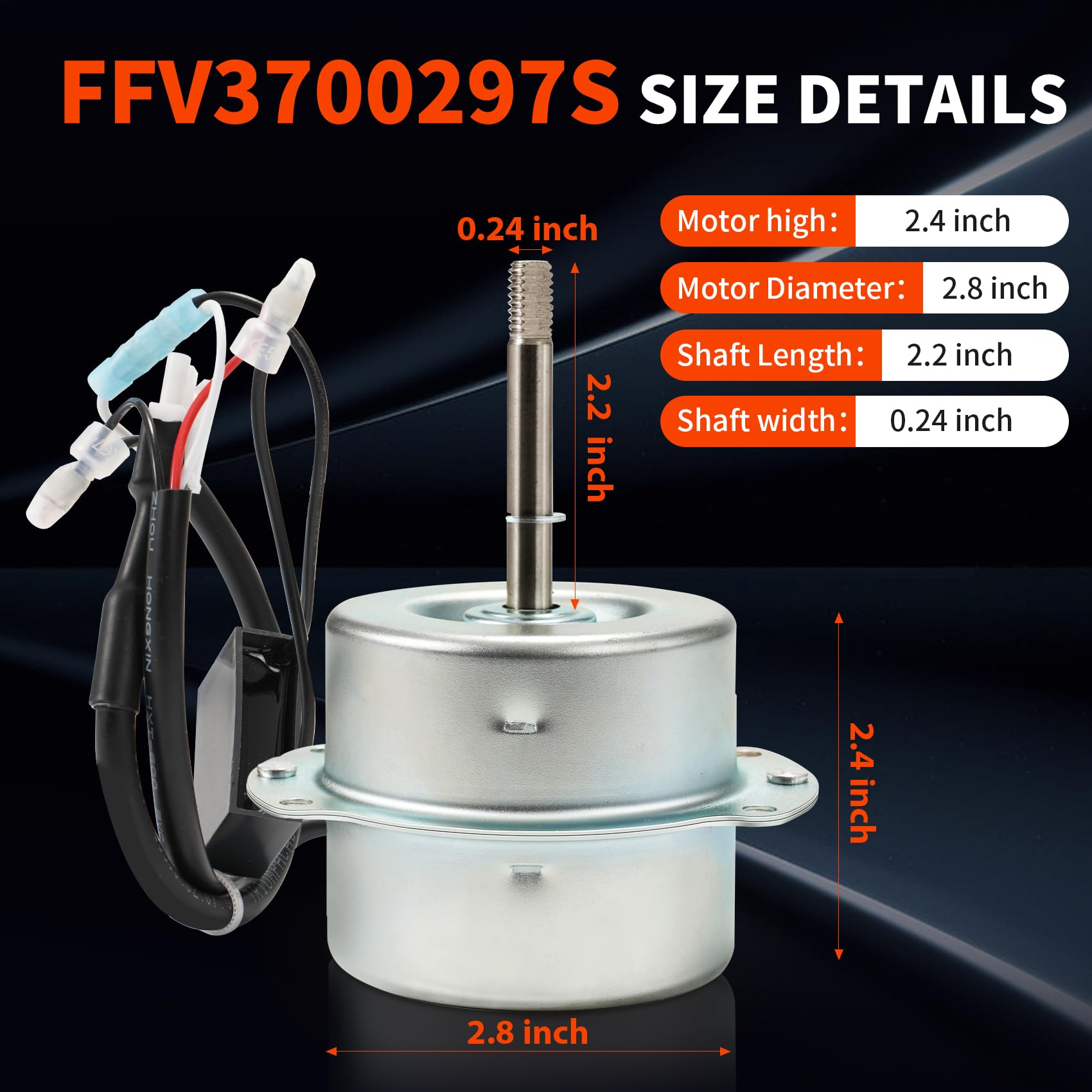 Top Pathfindr FFV3700297S motor side view, low power use for quiet operation