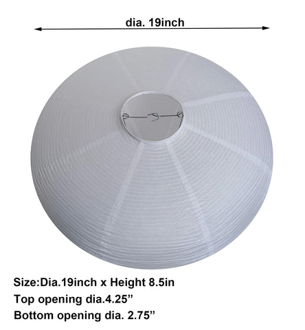TopAAA 19-inch white lantern shade brightens spaces with soft glow.