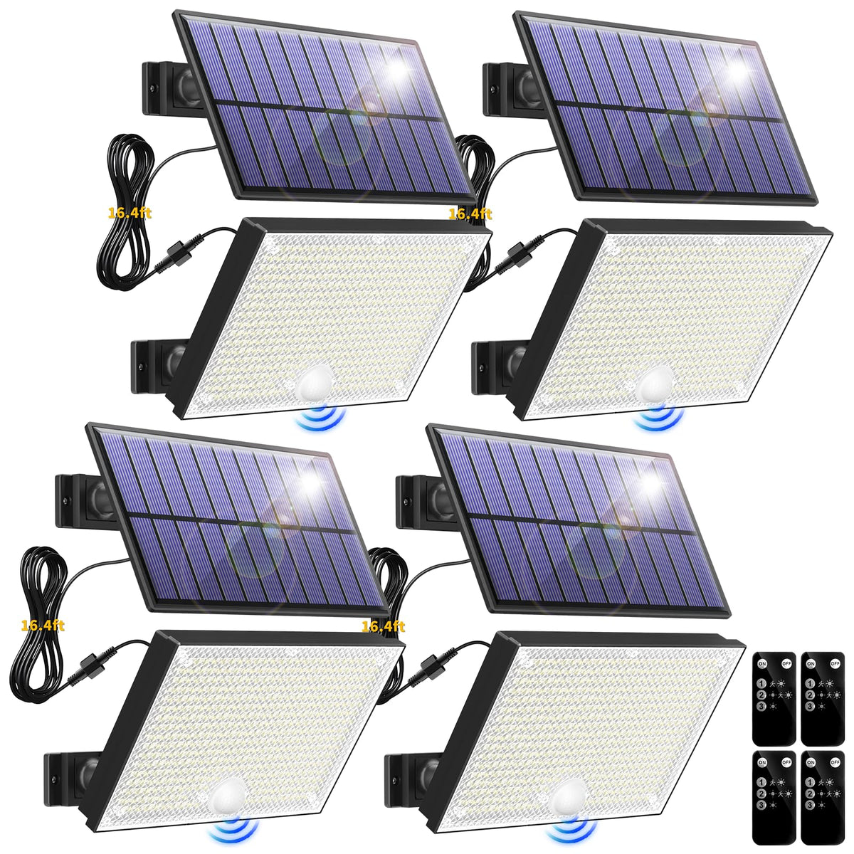 Topabol 400LED solar light with split-panel design for flexible outdoor illumination