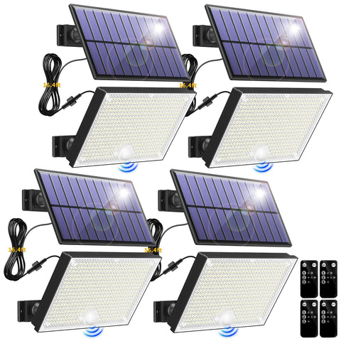 Topabol 400LED solar light with split-panel design for flexible outdoor illumination