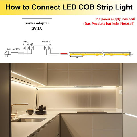 TOPAI 12V strip ideal for bedroom and cabinet accents.