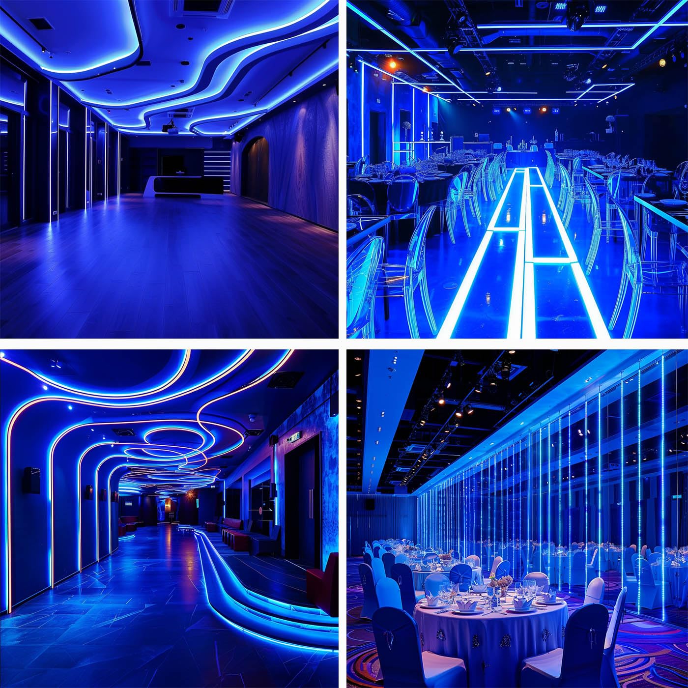 TOPAI blue COB LED strip with strong self-adhesive backing