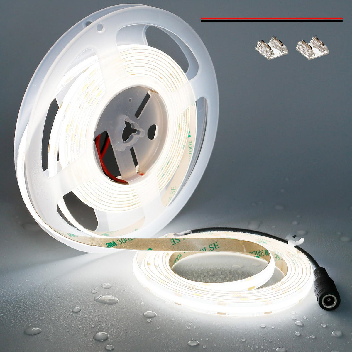 TopAI 12V COB LED strip in daylight 5000K for clear task lighting