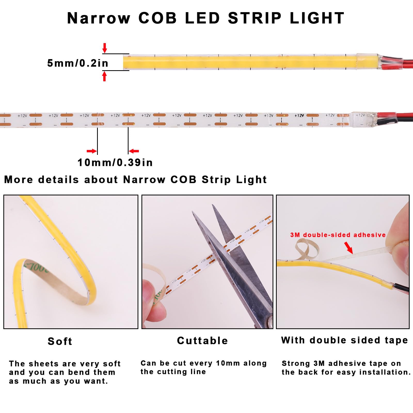 TopAI COB with CRI >90 shows colors accurately.
