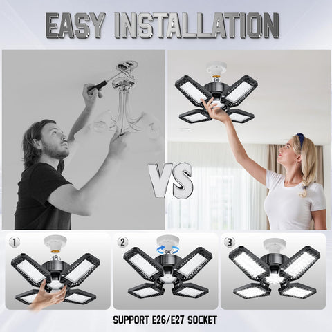 TOPAUBUB 360-degree illumination for garage corners