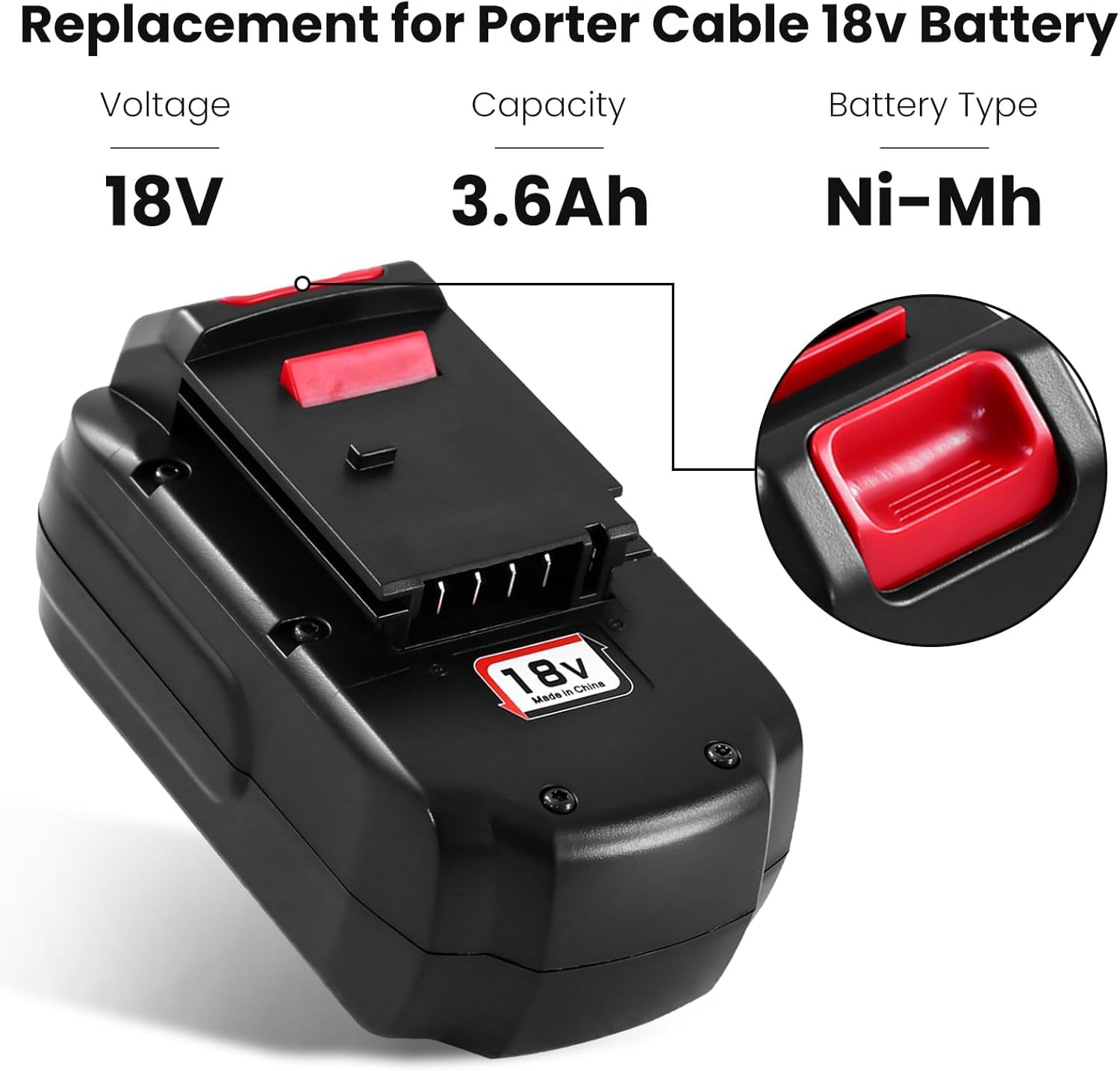 Topbatt pc18b-compatible battery pack ideal for Porter Cable tools.