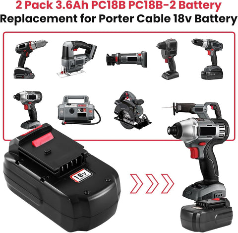 Topbatt powering Porter Cable 18V tools on site.