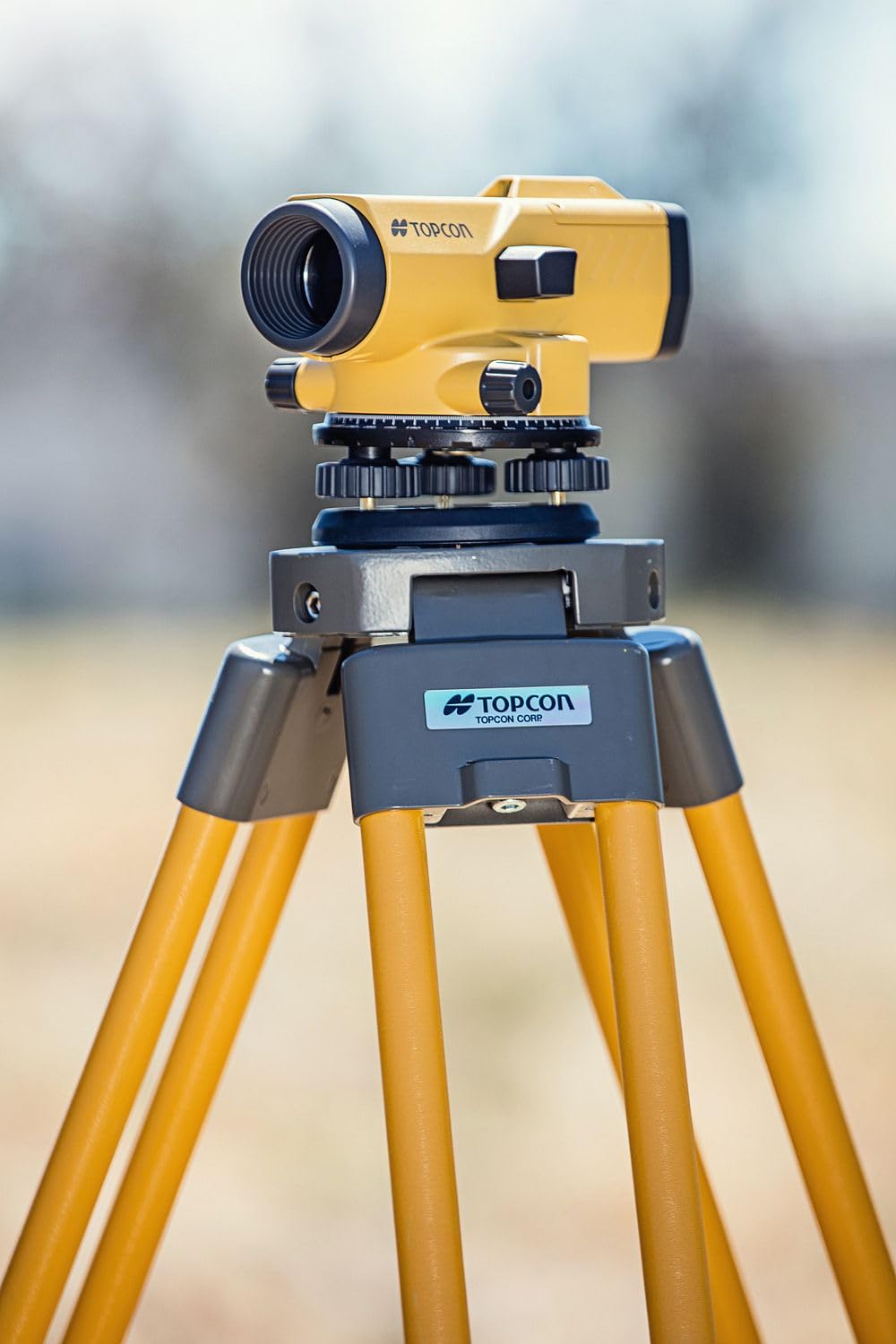 Topcon AT-B4 field setup on tripod enables fast, stable line of sight