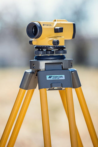 Topcon AT-B4 field setup on tripod enables fast, stable line of sight