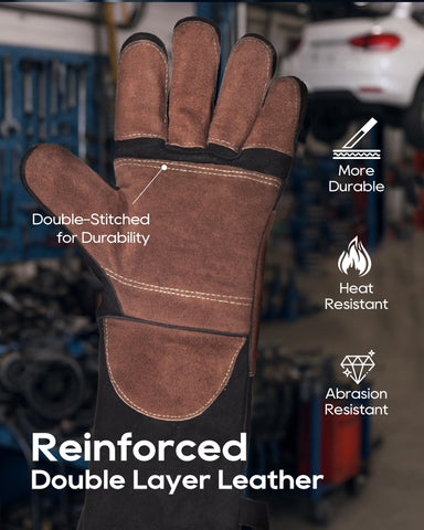 TOPDC welding gloves dexterity-grip design aids precise handling and comfort