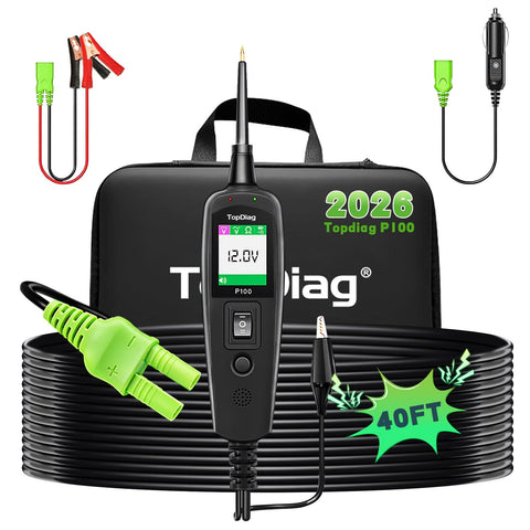 TopDiag P100 power circuit probe tester box enables on-vehicle diagnostics
