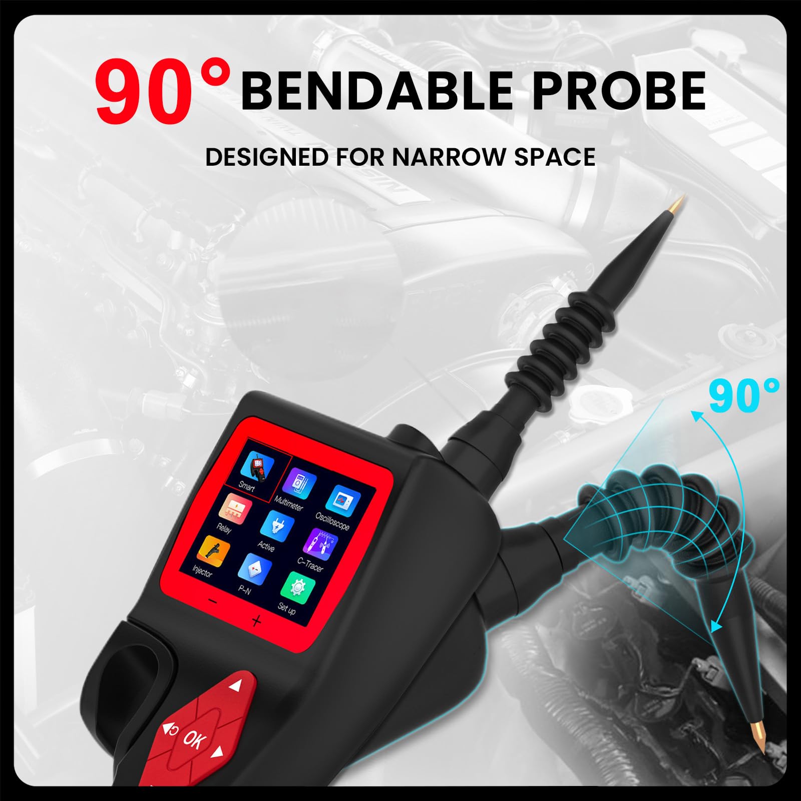 TopDiag P200 fuel injector cleaning using pulse signals and cleaner