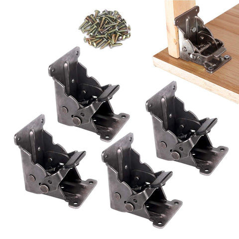 TopDirect locking hinge bracket closeup showing self-locking action for folding tables