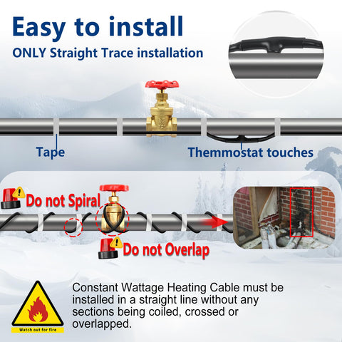 Topdure thermostat end ensures automatic temperature control during cold snaps.