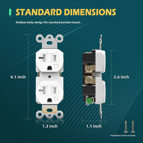 TOPELER UL-listed duplex outlet ensuring safety compliance in installations.