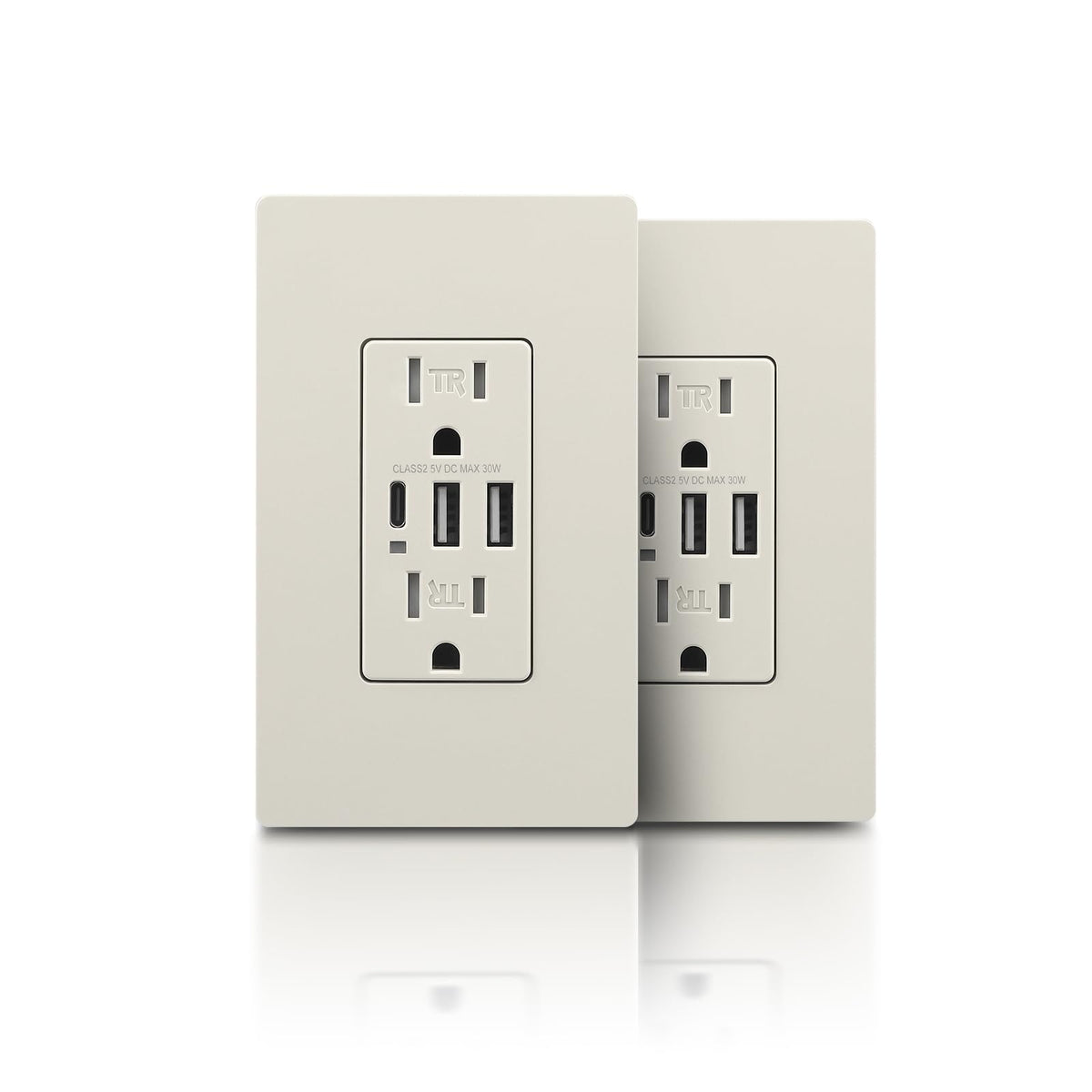 TOPELER USB-C wall outlet with three ports for multi-device charging