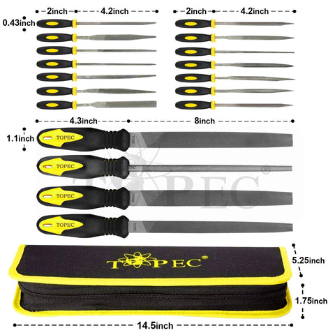 Topec portable bag keeps the metal file set organized on site