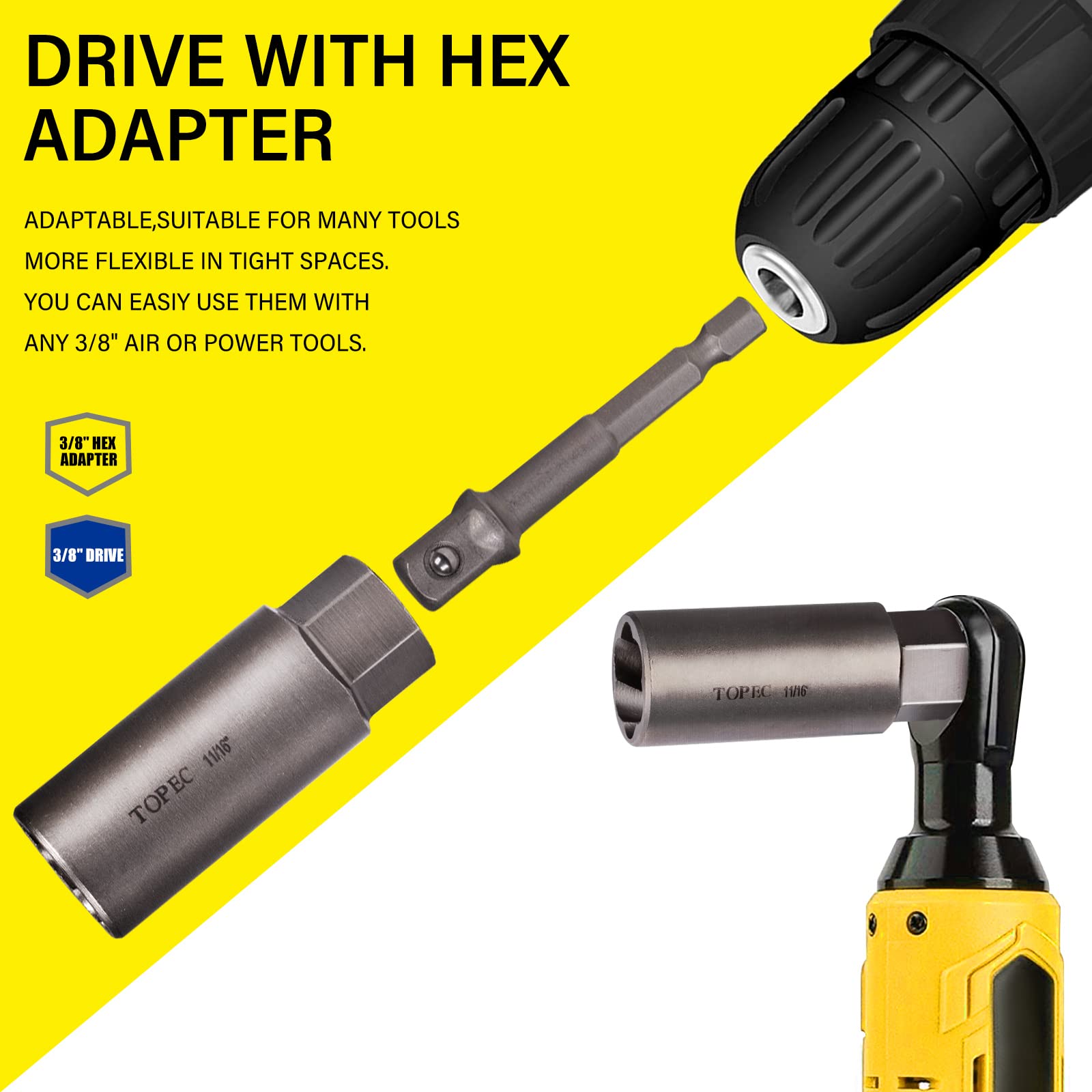 Topec 1/2 inch extractor for heavy-duty bolt and stud extraction.