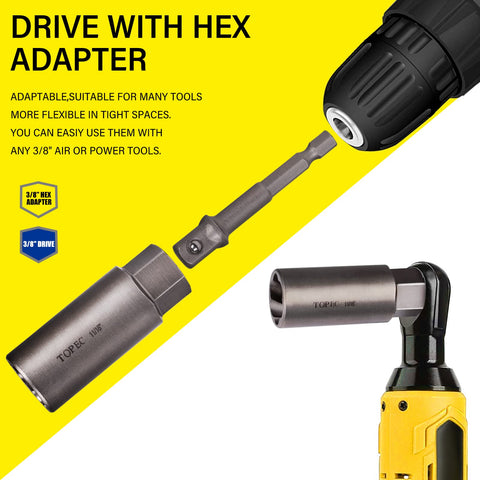 Topec 1/2 inch extractor for heavy-duty bolt and stud extraction.