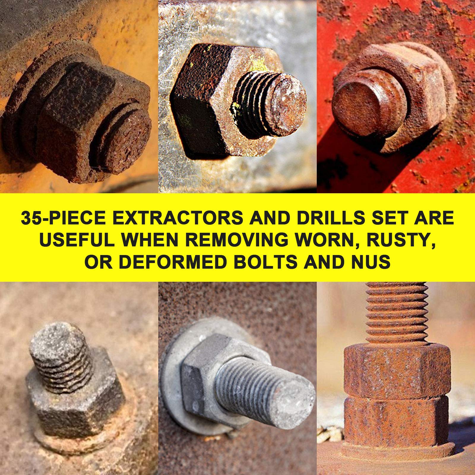 Topec bolt extractors demonstrated freeing a partially exposed fastener.
