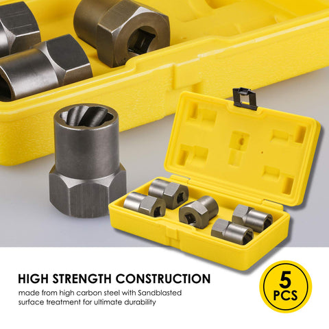 Topec reverse spiral groove socket for maximum bite