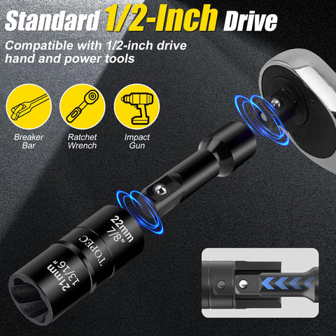 Topec high carbon steel nut remover coated for corrosion resistance