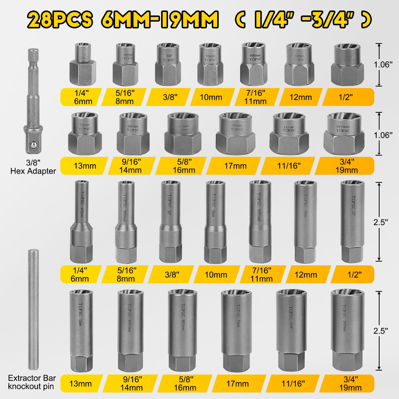 Topec lug nut removal tool in hand demonstrates on site use.