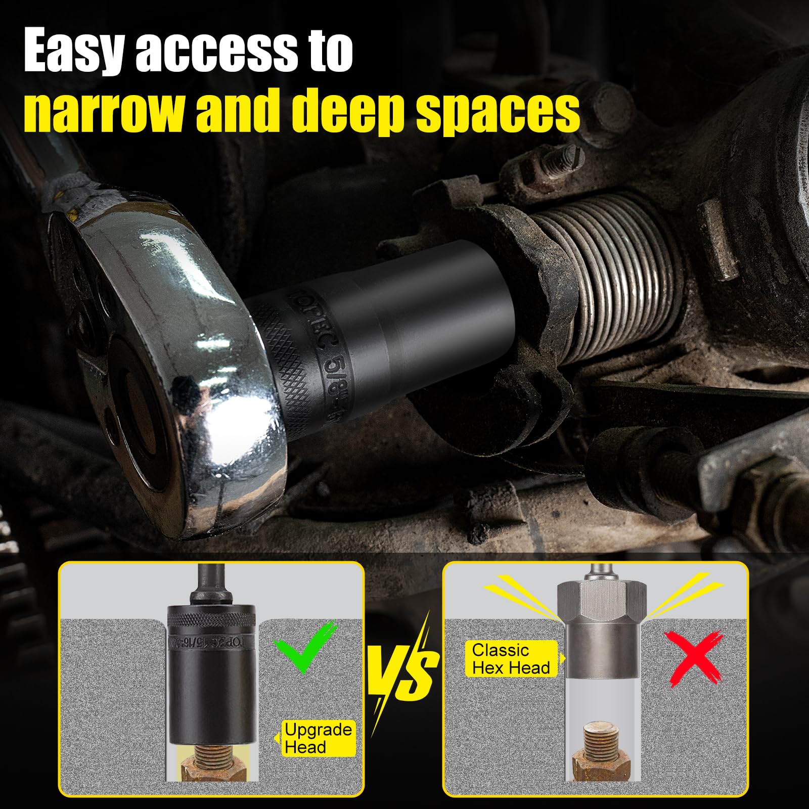 Topec sizes from 10mm to 25mm for common nuts