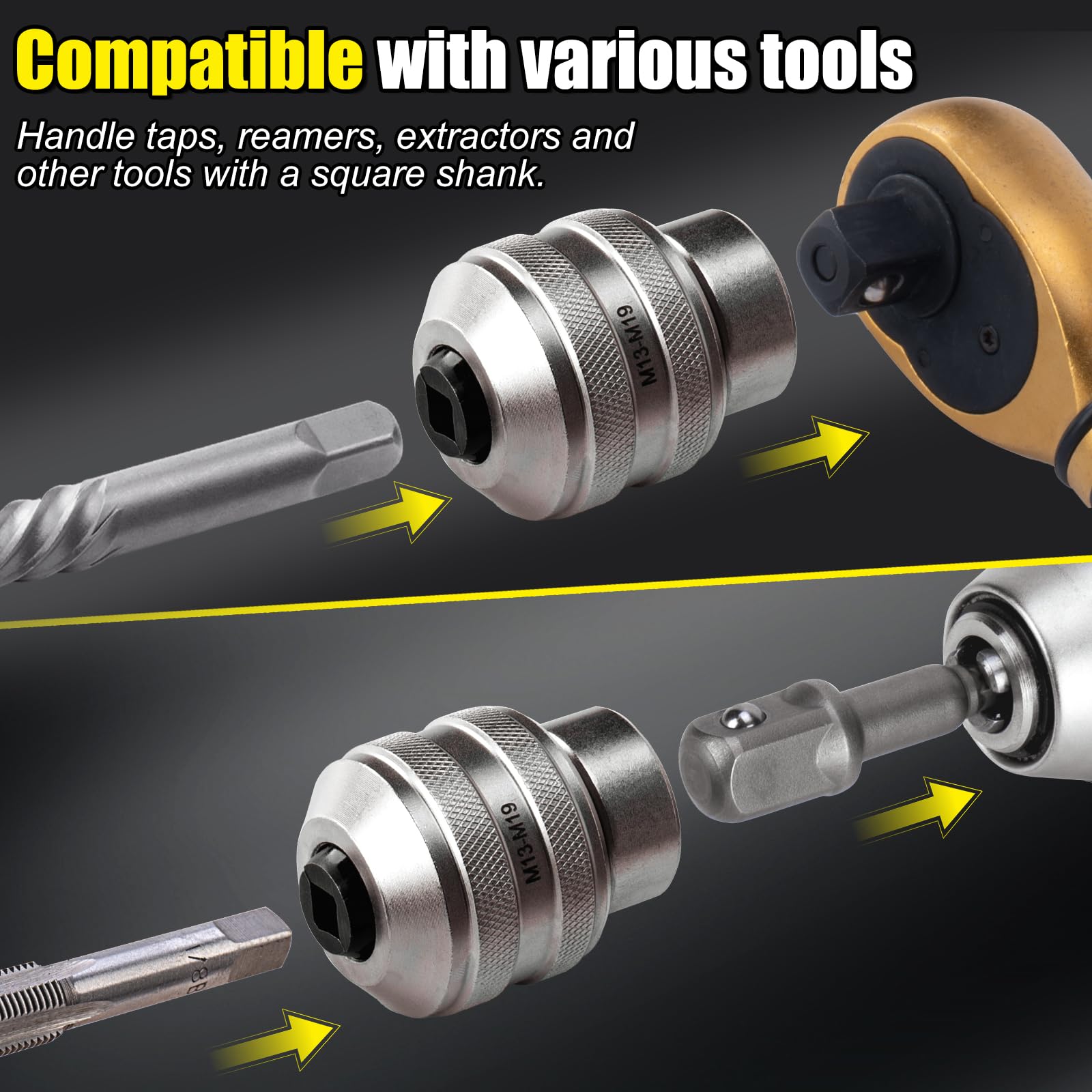 Topec CR-MO steel construction offers durability for heavy tapping tasks