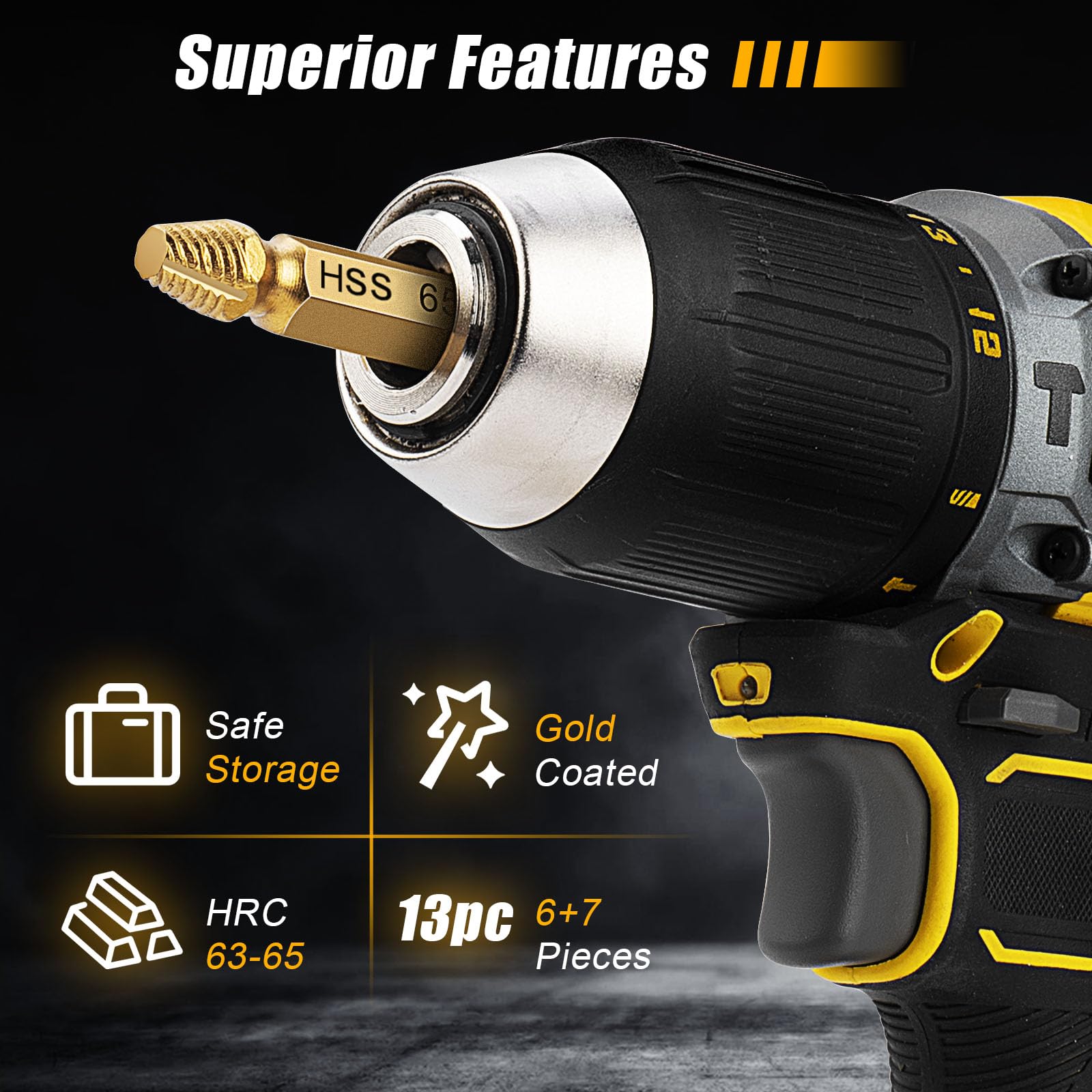 TOPEC titanium-gold plated surface detail emphasizes rust resistance and longevity