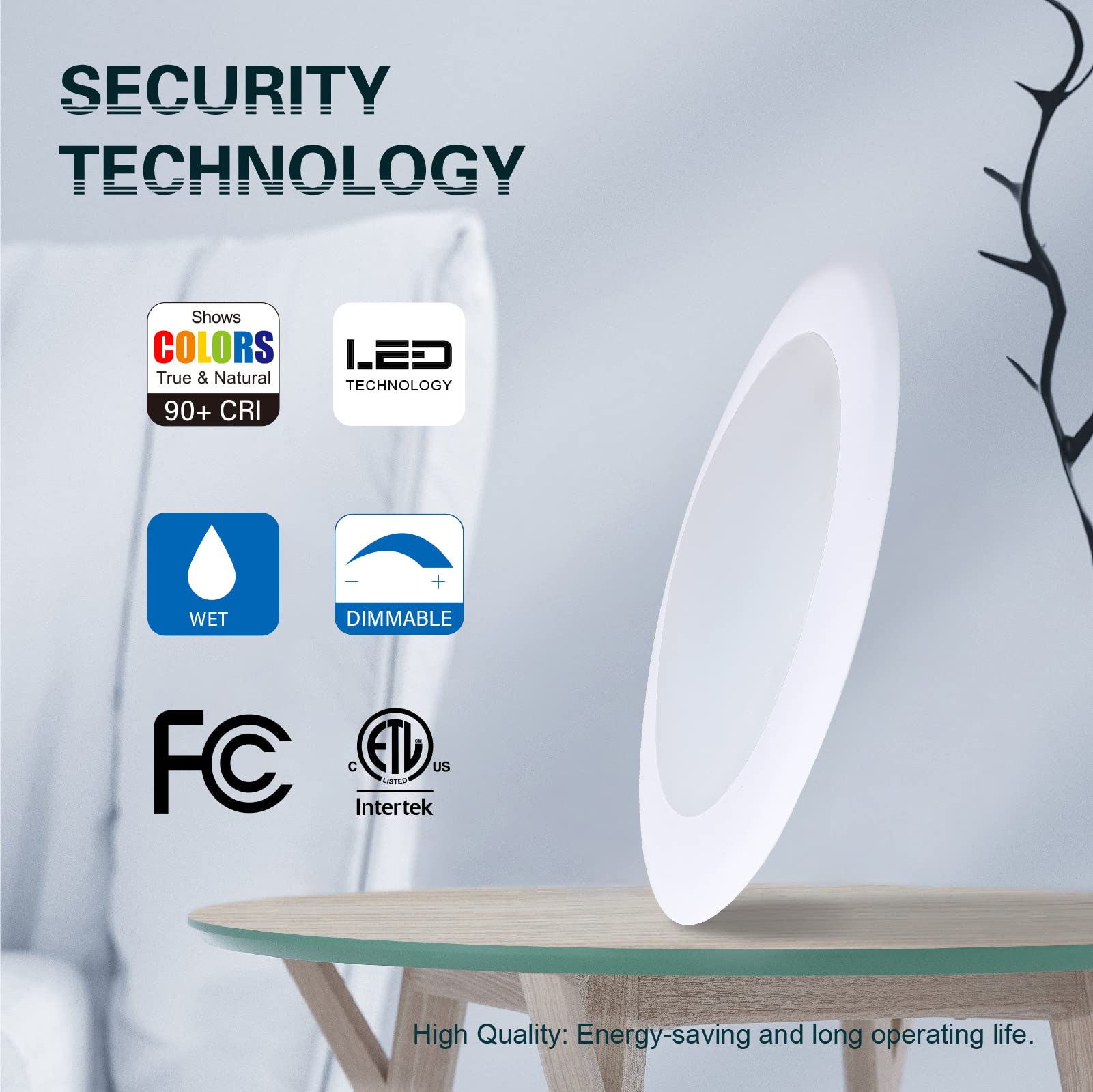 TOPELER LED disc light in warm white 3000K enhances kitchen and bath ambience