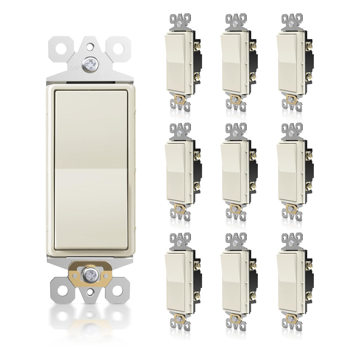 TOPELER Decorator Wall Switch front view for reliable on/off control in any room