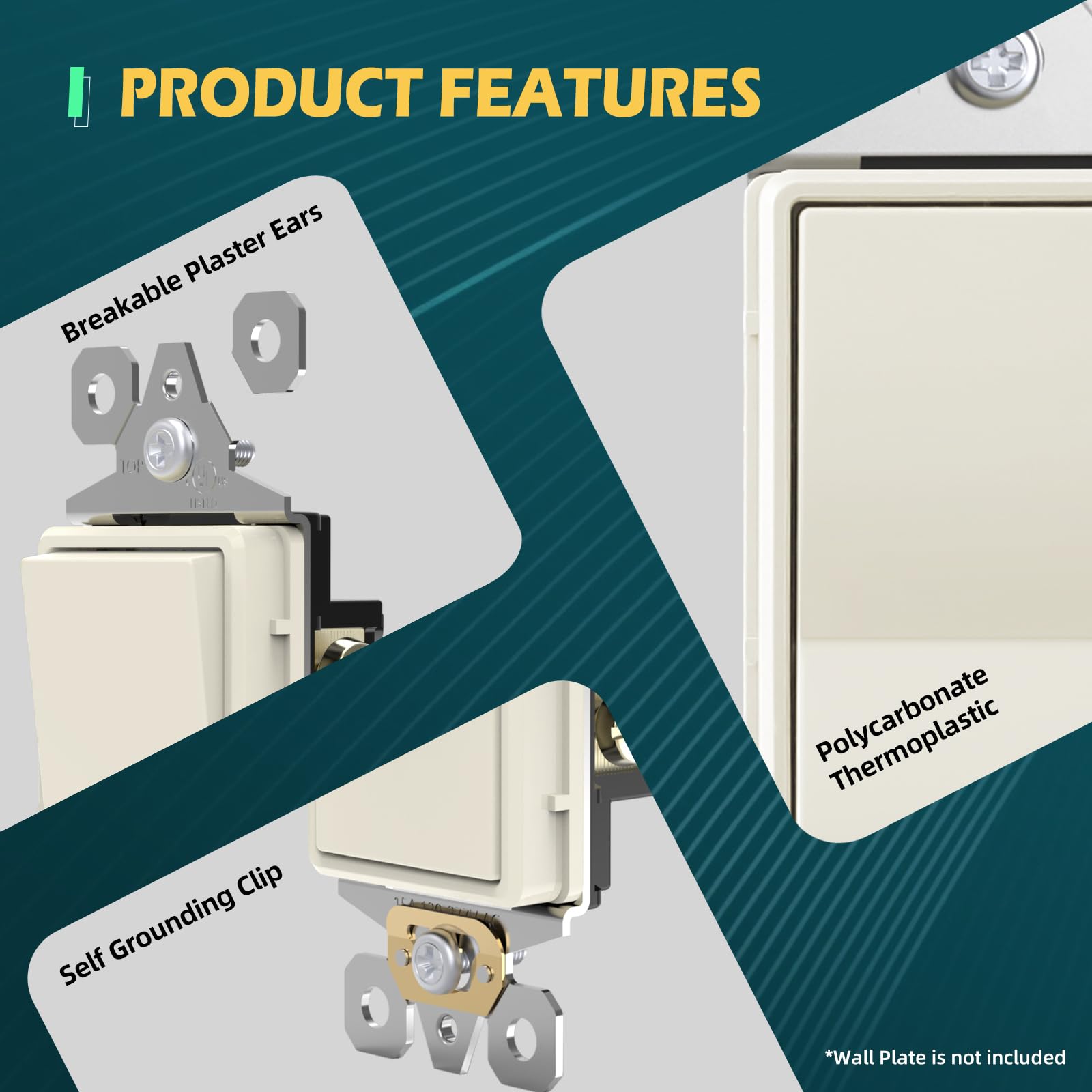 TOPELER Self-grounding clip unit shows automatic grounding within the box
