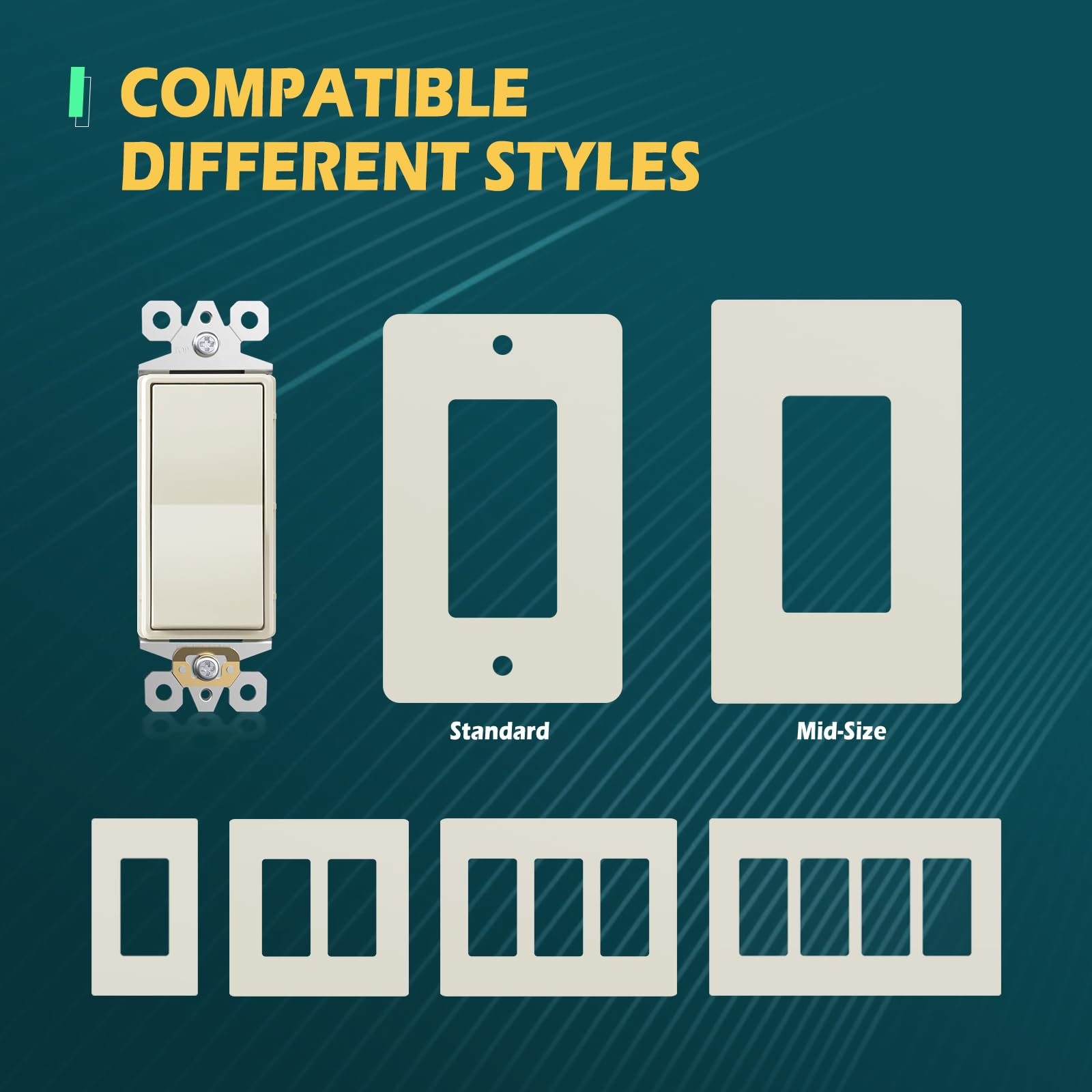 TOPELER Side wiring with terminal screws demonstrates versatile installation options