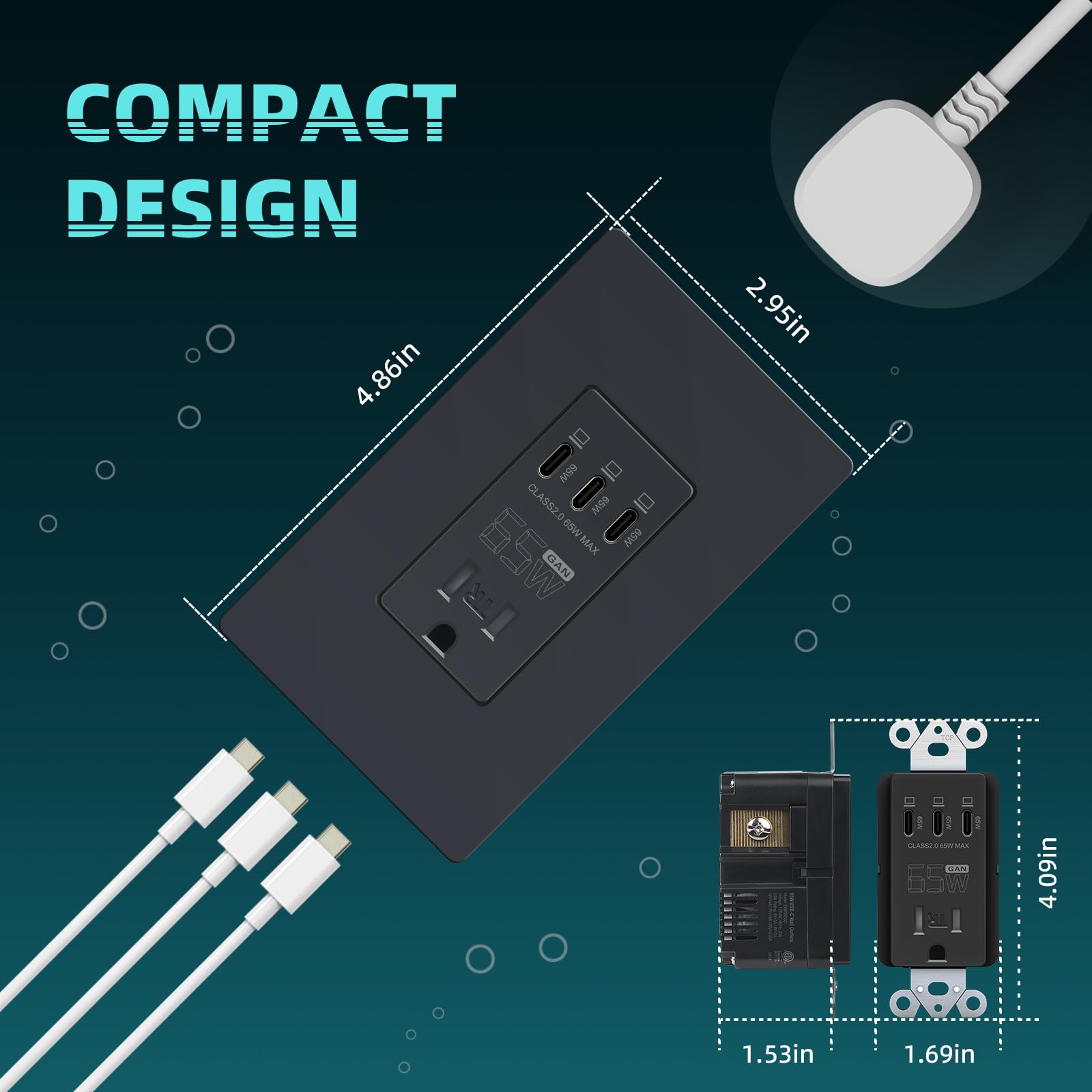 TOPELER Three-port USB design supports multiple devices simultaneously.