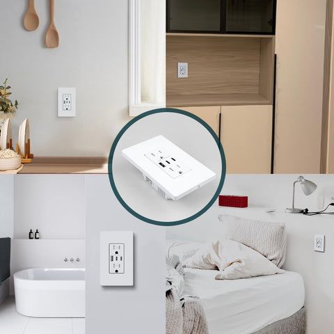 ETL and FCC listed outlet ensures reliable home use.