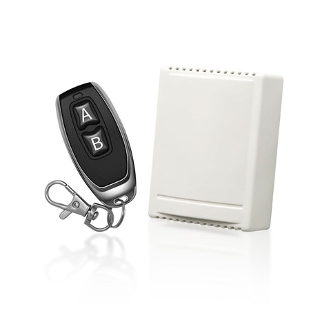 TOPENS HLR01 receiver assembly showing dual-port wiring for gate control