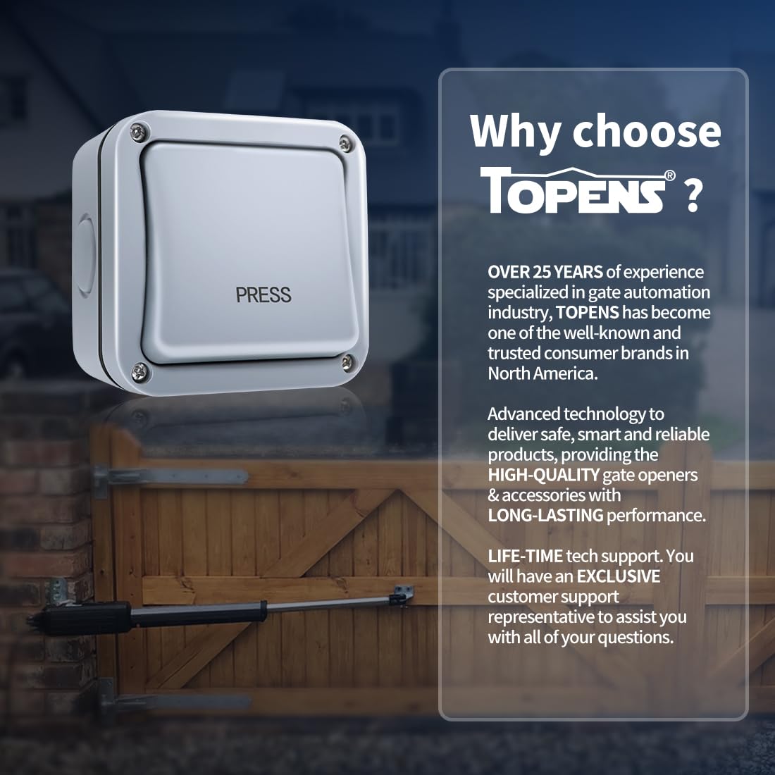 TOPENS TC148 ideal for doors and exits in commercial spaces