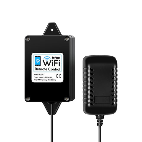 Topens TC196 app control interface showing remote gate access from your phone