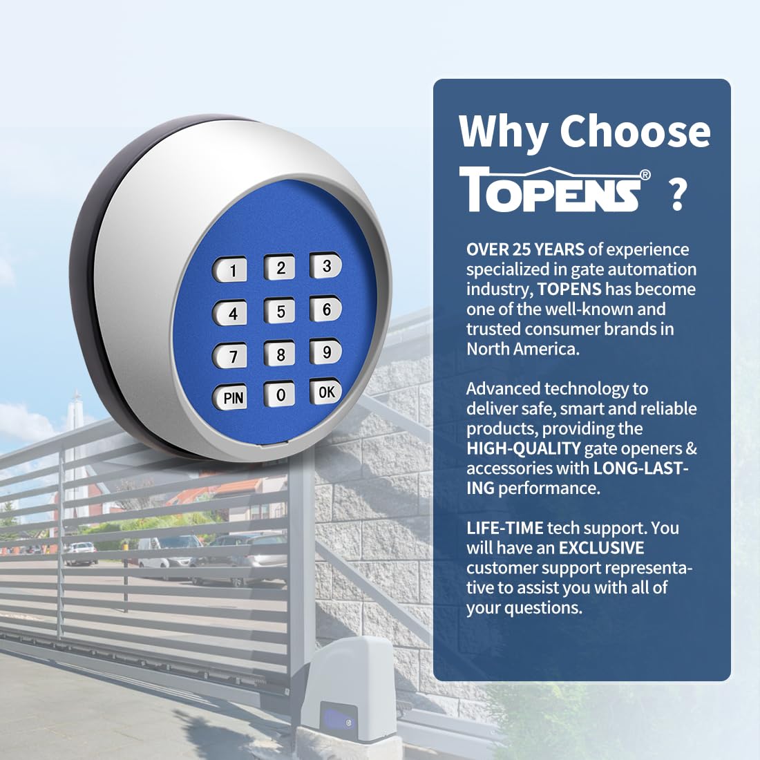 TOPENS TKP3 quick-install keypad for convenient guests