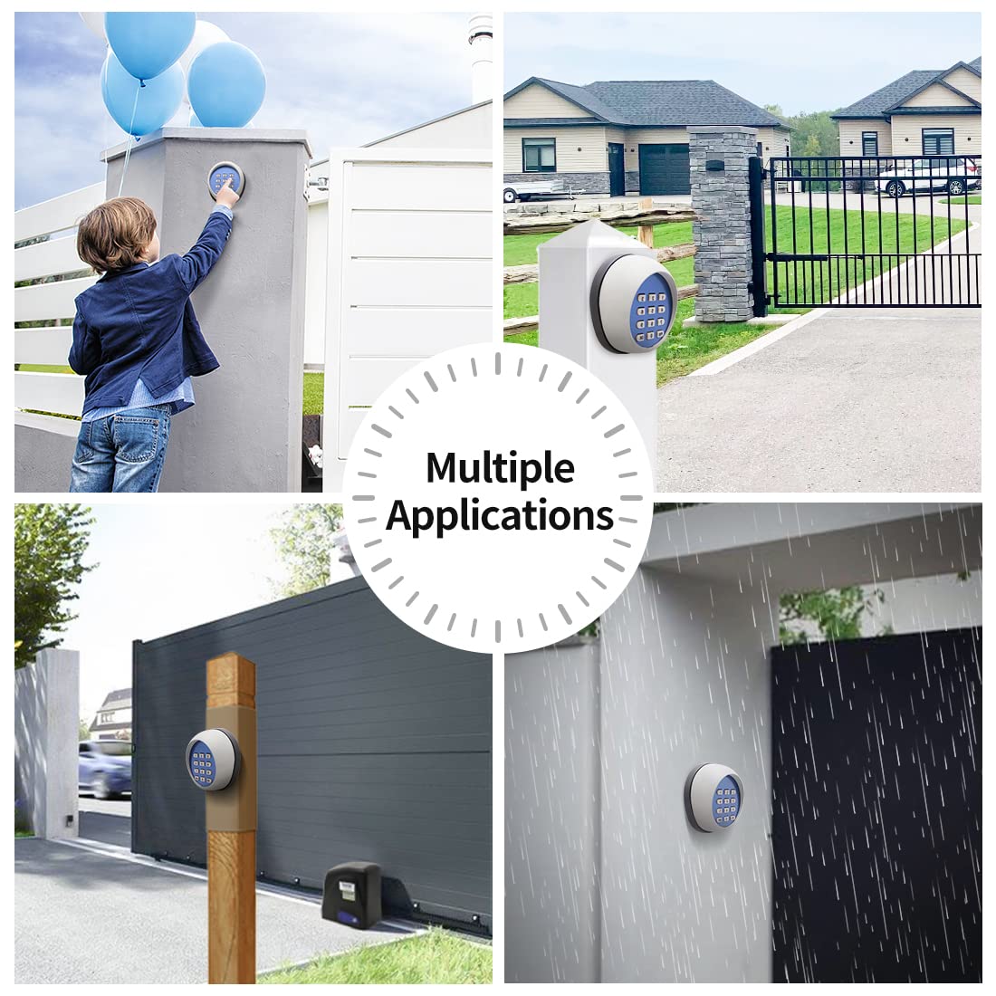 TOPENS TKP3 keypad mounted on an outdoor gate